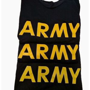 LOT 3 US Military Mens APFU Physical Fitness Uniform PT Shirt Short Sleeve Sz LG